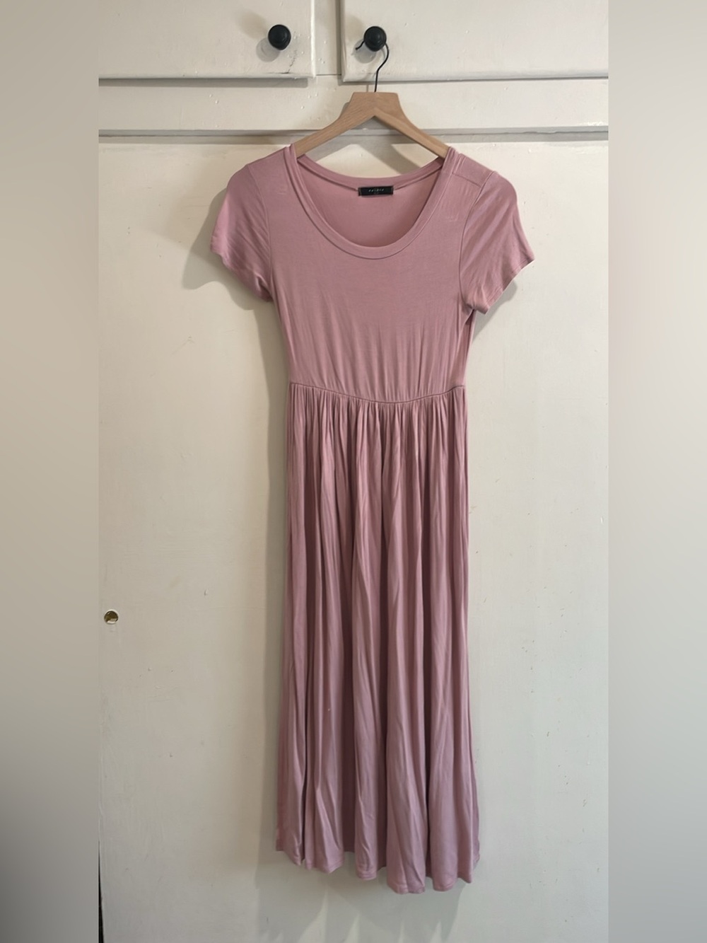 Soft Scoop Neck Maxi Dress - Dusty Pink